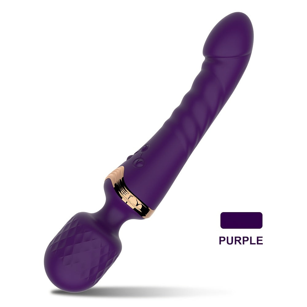 Sandfox Dual Motor Magic Wand Vibrator, 10 Modes G-Spot Massager, Rechargeable Lithium Battery, Clitoris Stimulator Dildo for Women, Anal Plug Toys for Adult