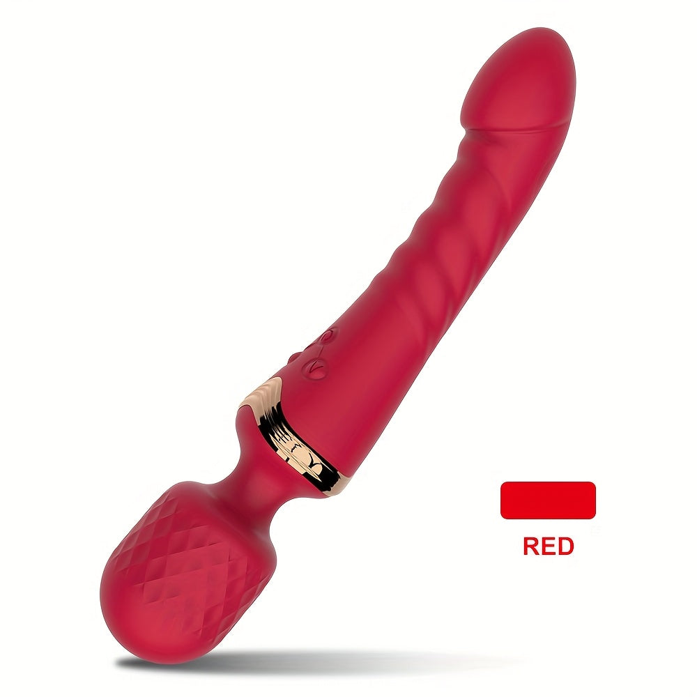 Sandfox Dual Motor Magic Wand Vibrator, 10 Modes G-Spot Massager, Rechargeable Lithium Battery, Clitoris Stimulator Dildo for Women, Anal Plug Toys for Adult